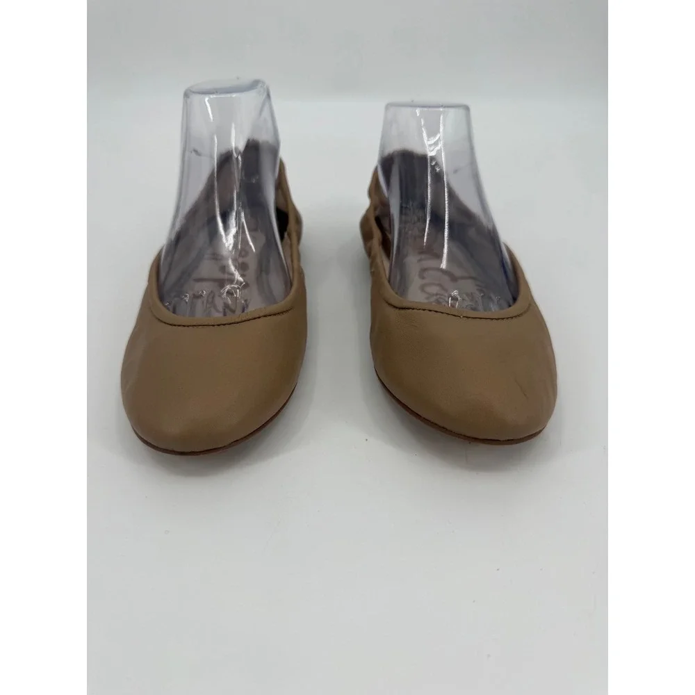 Sam Edelman Felicia Ballet Flats Saddle Tan Leather Round Toe Size 10